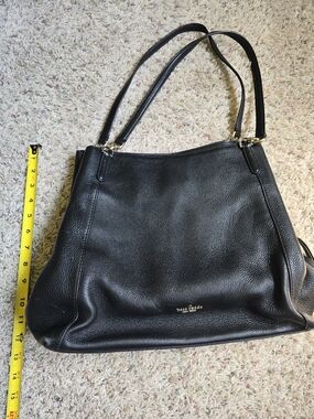 Kate Spade Black Pebbled Leather Tote Shoulder Bag